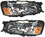 Evan-Fischer Headlight Set Compatible with 2003-2004 Subaru Forester Left Driver and Right Passenger Side Halogen With bulb(s)