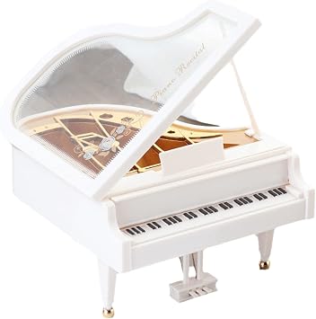 Cute Music Box Mechanism Classic Rotating Dancer Piano Clockwork Plastic Girl Hand Crank for Women Sister Lady Piano Musical Box Creative Valentines Day Gift Laputa Piano Dancing Girls Box