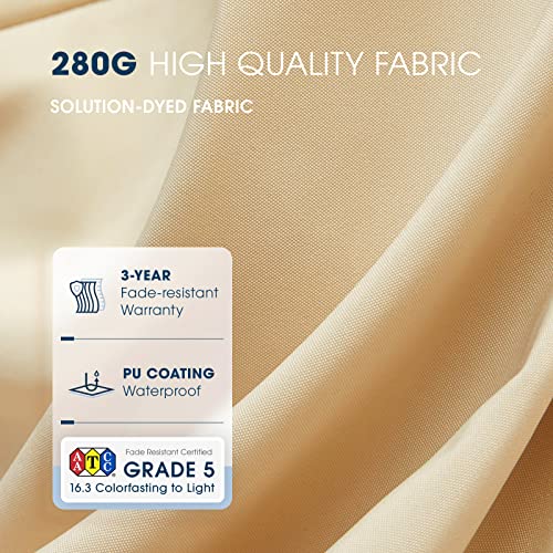 BLUU REDWOOD 11 FT Patio Umbrella Offset Cantilever Outdoor Umbrella