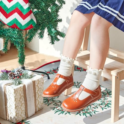 Image of PHIRAMIN Toddler Girl Mary Jane Dress Shoes-Little Girl School Uniform Shoes for Wedding Party