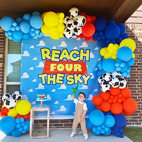 Baolaiballoon 143 Toy Inspired Story Balloon Garland Kit Cow Pattern Printed Blue Yellow Red Green Latex Balloons For Kids Birthday Party thumb #5