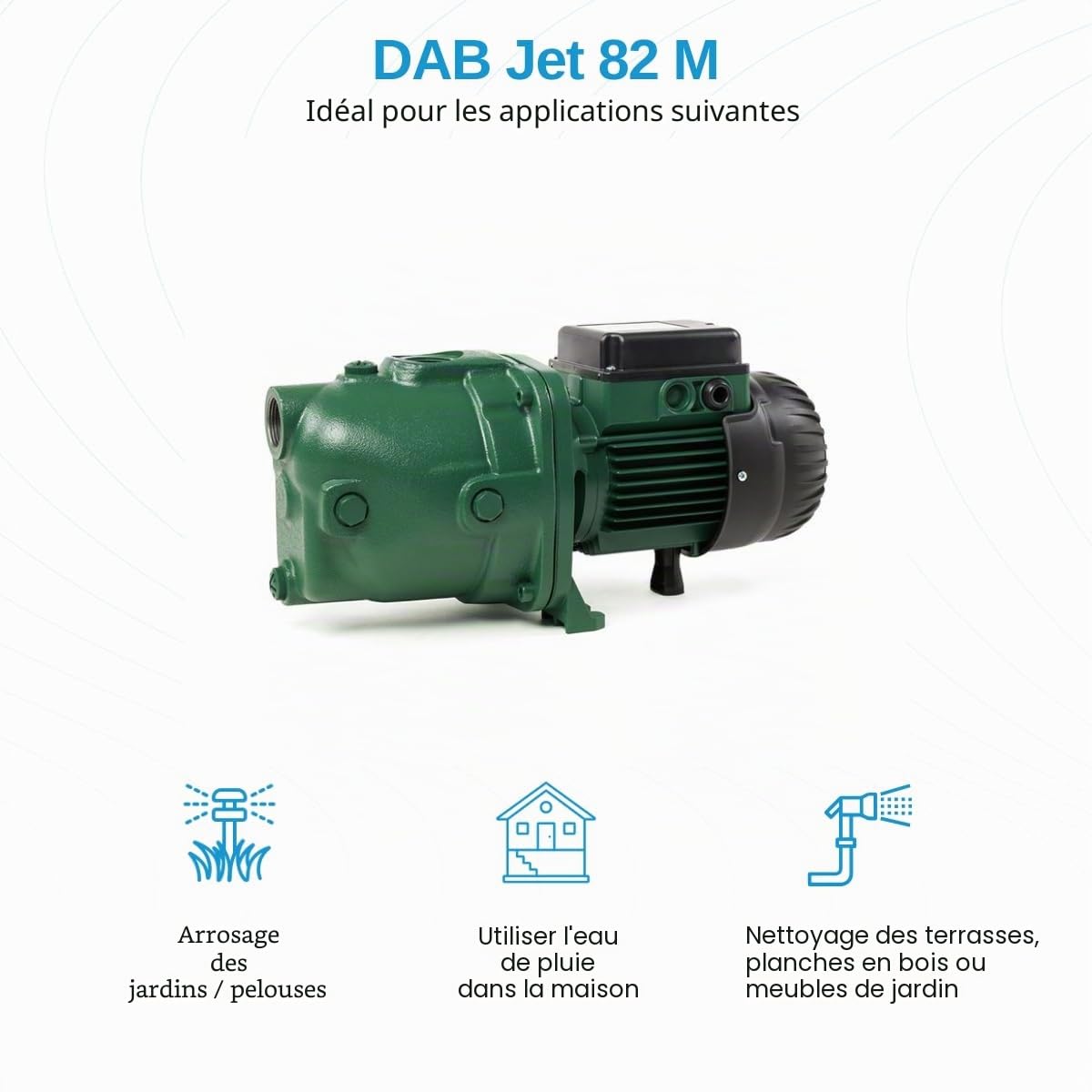 Pompe centrifuge DAB JET 82 M 230/50 IE2 haute efficacite - raccords 1''