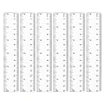Redamancy 6 Pcs 15cm Clear Plastic Rulers - 6 Inch, Shatterproof, Transparent Straight Ruler Measuring Ruler Tool