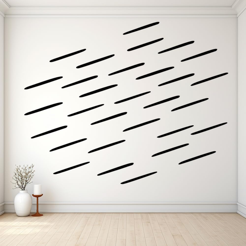 Stickers muraux noirs amovibles en vinyle pour décorer sans abîmer les murs