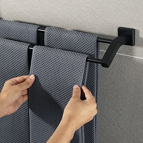 Barre de serviette double pour optimiser le séchage de vos bains