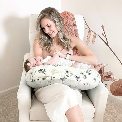 Image of GRSSDER Nursing Pillow Cover Stretchy Minky Removable Nursing Covers for Breastfeeding Pillows, Ultra Soft Comfortable Slipcover for Boy and Girls, Sunny Holiday