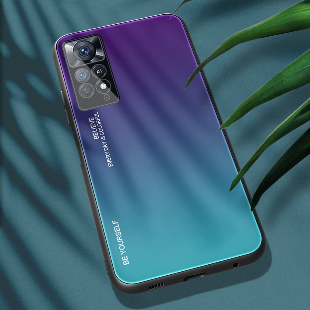 Cover SEAHAI Per Xiaomi Redmi Note 11E Pro / 11 Pro 5G/4G | Custodia Ibrida Con Vetro Traslucido E Anello Porta Metallico 360° | Protezione Antiurto Militare | Colore Rosso - 5