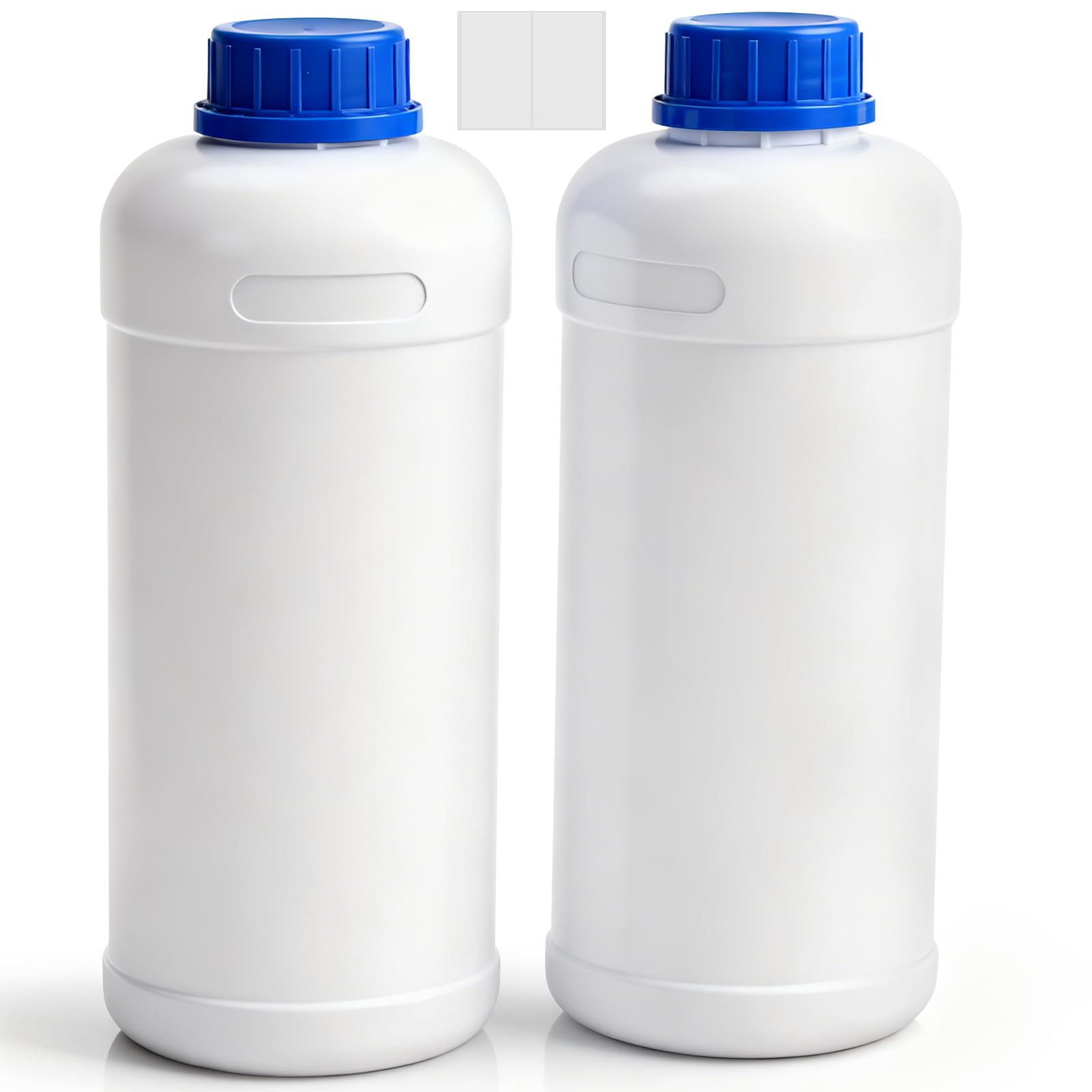 qjuwhua 1000 ml Kunststoff-Flasche 2 Stück Labor-Reagenzflaschen HDPE Flaschen mit Schraubverschluß Plastikflasche 1L Laborflasche Chemiekalienflasche Weithalsflasche für Wasserprobenflaschen Küche Gewerbe, Industrie & Wissenschaft