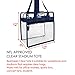Clear-Bag-For-Stadium-12 x 12 x 6 with Front Zippered Pocket and Adjustable Shoulder Strap NFL Stadium Security Travel & See Through Tote Bag, Perfect for Work School Sports Games and Concerts