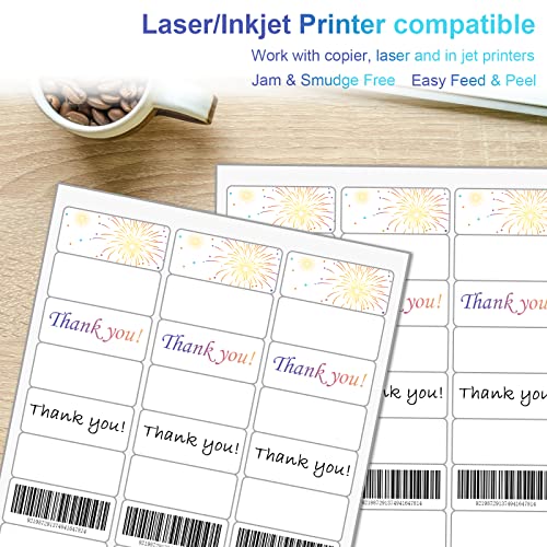 Image of 30 UP Labels 1 inchx2-5 /8 inch Mailing Labels Shipping Address FBA Labels for Laser /Inkjet Printers, White Blank Sticker Name Tags, Printable Address Labels (500 Sheets, 15,000 Labels)