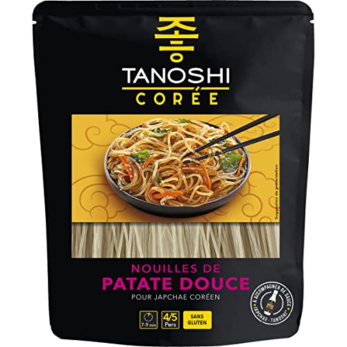 Tanoshi - Lote de 3 fideos para batatas coreanas (210 g)