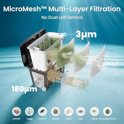 Image of Aiper Scuba S3 Robotic Pool Cleaner with Smart Sensor & Path Planning, Waterline Scrubbing, Auto-Parking & App Control, Dual Ultra-fine Filtration, Light & Strong Suction for All Inground Pools, Gray