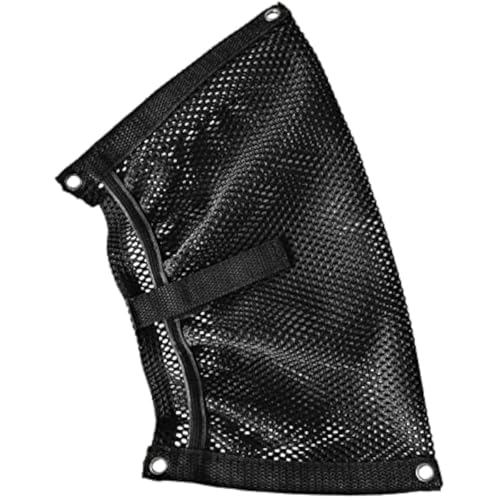 Jojomis Black Nylon Ocean Boat Yacht Model Canoe Dinghy Gear Storage Net Pouch, Side Pocket Fishing Accessories for Gear Box and Notepad, 30.5 x 17.8 cm