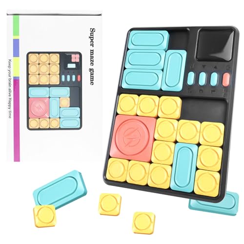 Super Slide Puzzle-Spiele, Originales Denkspiel mit über 500 Herausforderungen, Spielzeug für Kinder und Teenager, Reisespiele, Geburtstagsgeschenke, Aktivitäten für Roadtrips