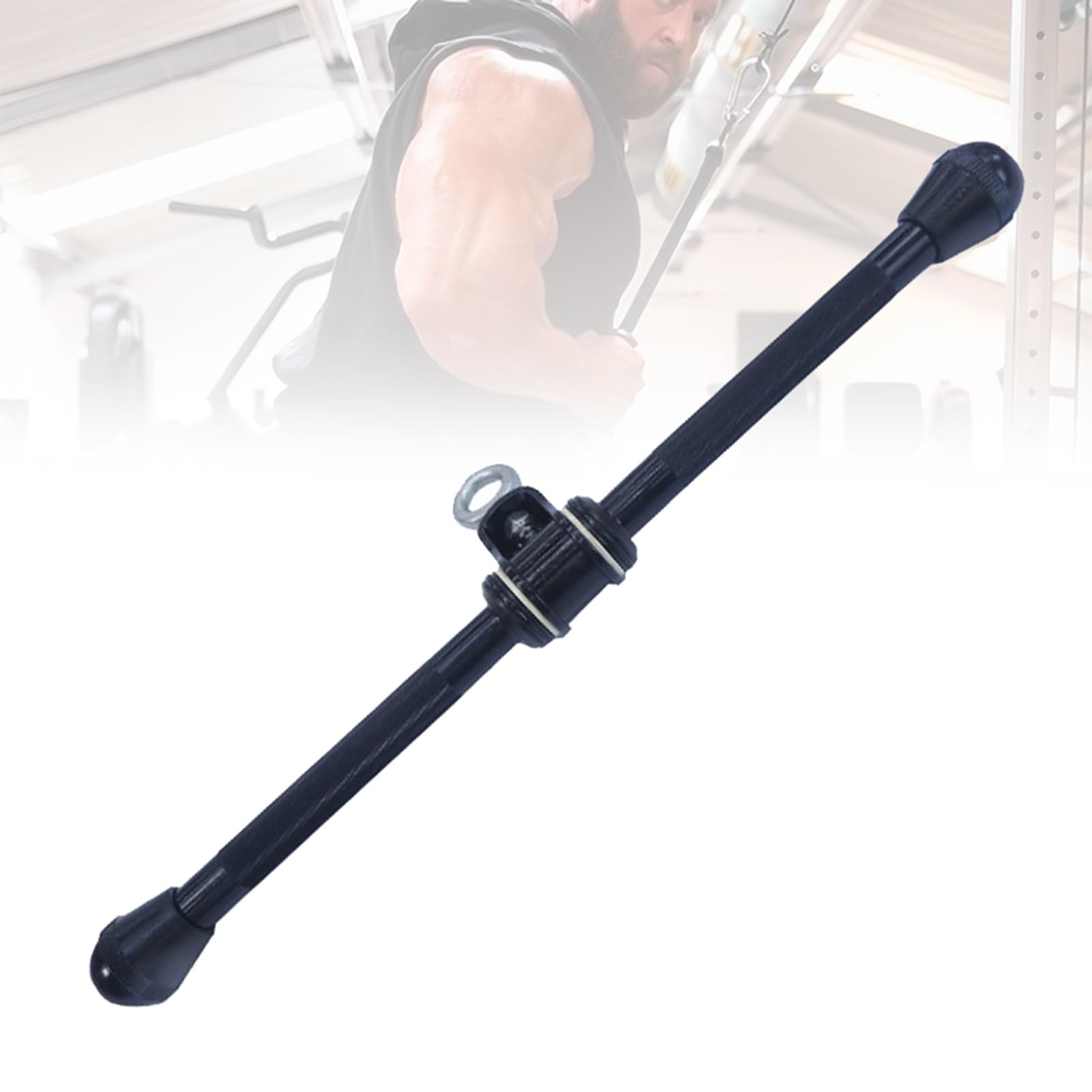 DYK&NX Barra Recta giratoria para Gimnasio, Barra Recta Biceps DIY Barra de Tracción Poleas, Poleas Gym Accesorios para Gym Fitness Lat Pulldown Biceps Tricep Rope