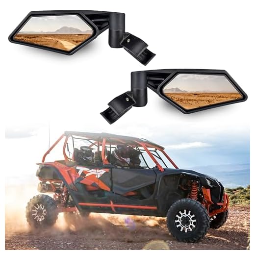 Adjustable Folding Side View Mirrors for Honda Talon 1000R 1000X 1000X4 2019-2021, SAUTVS Rear View Side Mirrors Fit 2" Roll Bar for Talon 1000R 1000X 1000X4 Commander Viking RZR PRO XP Accessories