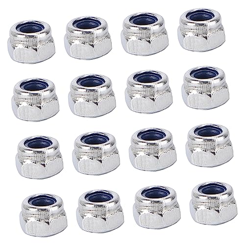 Solustre 100 Stück Nylonring Sechskant-Sicherungsmuttern