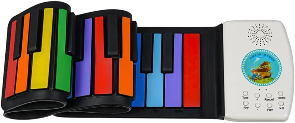 49 -Key Electronic Hand Roll Piano Portable Keyboard Silicone Soft Piano Bluetooth Compatible Children'S Gift Multicolor