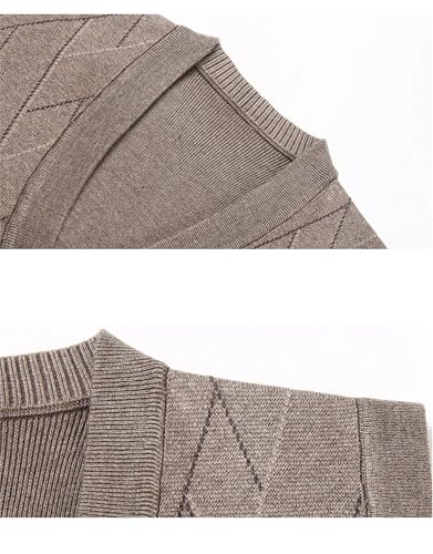 SaoBiiu Men's Thickened Casual Sweater Vest Autumn Winter Warm Sleeveless Cardigan Sweater4