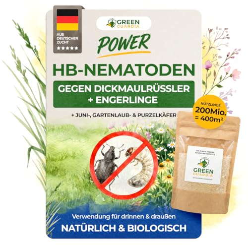 GREEN GUARDIA Power HB-Nematoden gegen Dickmaulrüssler & Engerlinge - 200 Mio. (400m²) -biologische Schädlingsbekämpfung, umweltfreundlich… – Ansicht 1