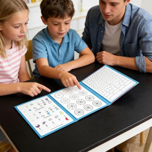Fracciones magnéticas para niños y material educativo matemático escolar 3
