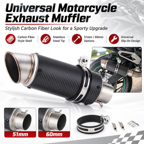 KJTYSDM Carbon Slip-On Muffler