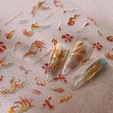 5D Embossed Chinese Style Nail Art Stickers Phoenix...