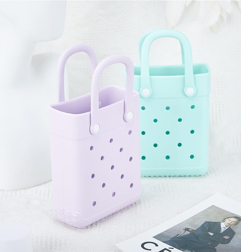 GBB Rubber Beach Bag X-Small Beach Tote Bag Waterproof Mini Tote Bag for the Boat Pool Sports Travel Bag Open Handbag - Image 4