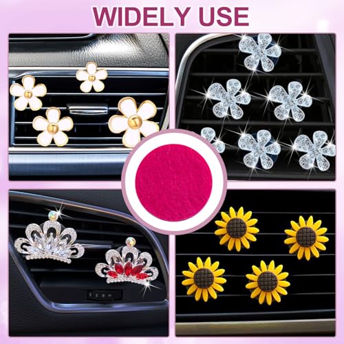 Image of HINZIC 30Pcs Random Color Car Air Freshener Refill Felt Pads, 22x3.7mm Unscented Air Freshener Replacement Round Oil Perfumes Refill Tablets for Car Diffusers Air Freshener Vent Clips