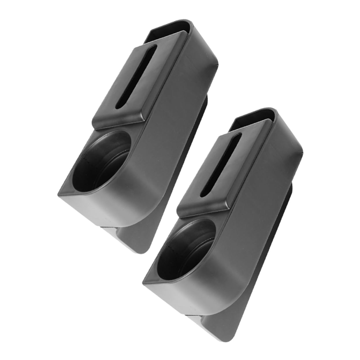 Gatuida 2 Piezas de Organizador de Ranuras para Asientos de Coche, Relleno de Espacio Portavasos, Abs Resistente a Impactos, Negro