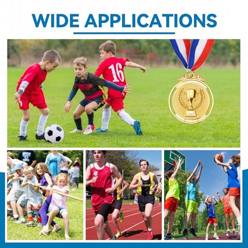 6 Stück Medaillen Kinder, Goldmedaillen Metall, Pokale Medaillen Medaillen Fußball Gewinner Medaillen für Schule, Fußball, Medaillen Kindergeburtstag, Sport, Kinder