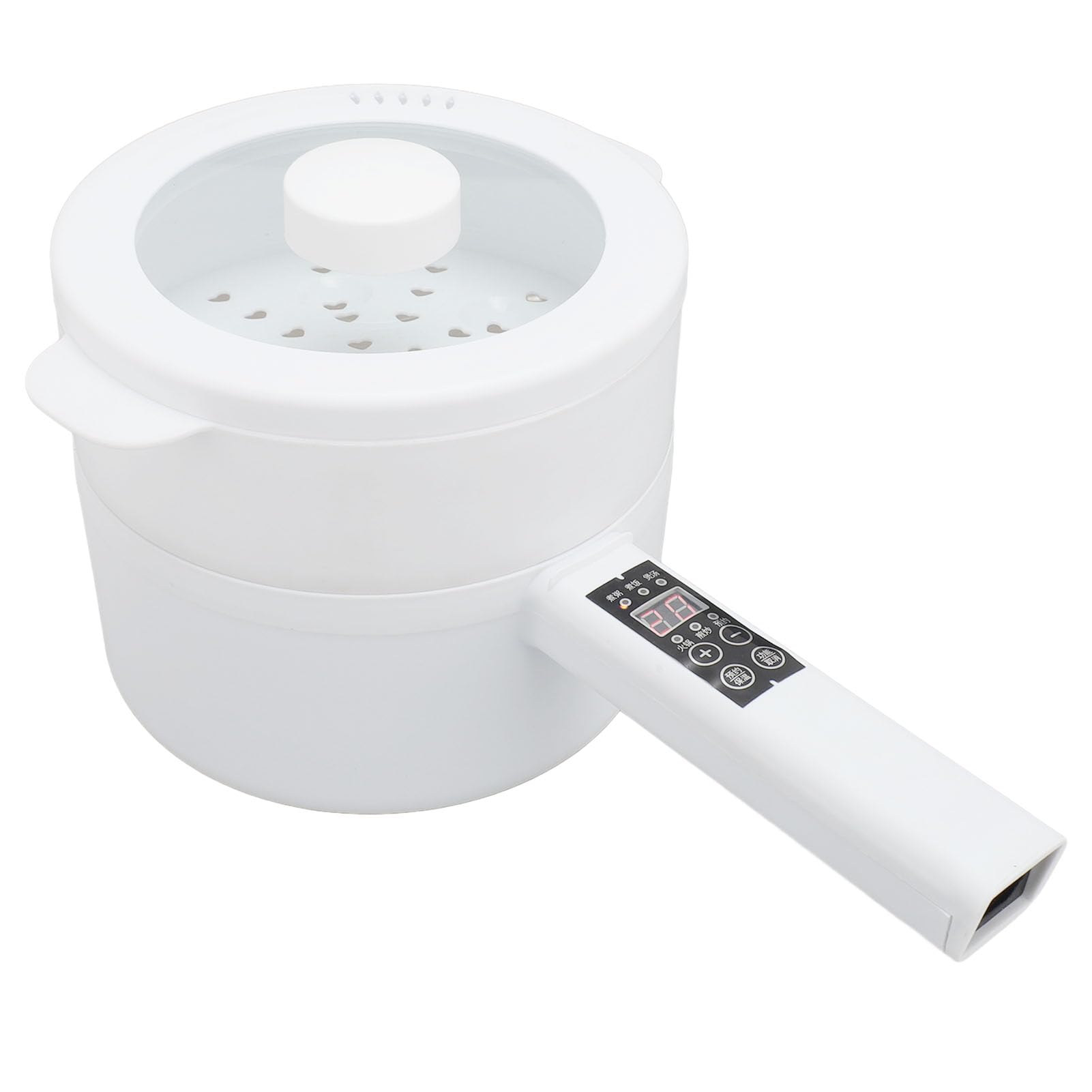 Pentola Elettrica Elettrica, 600 W 1,8 L Cuocispaghetti Multifunzione Non Appiccicoso Manico Lungo Pentola Portatile per Cucinare, Cottura Efficiente Mini Fornello Elettrico per
