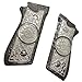 Custom Grips for Taurus PT-99 PT-92 PT-100 PT-101 Models, Metal Nickel Black Plated, Grips Screws Included