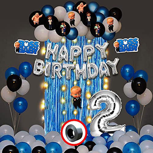 Image of Party Propz Boss Baby 44Pcs 2nd Birthday Decorations Combo Set - Boys & Girls Unisex Children
