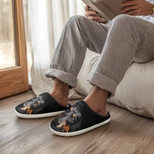 chaqlin Dog House Slipper Fuzzy Sandals Furry Womens Bedroom Flannel Fur Lined Anti Skid Thick Sole Slippers Outdoor3