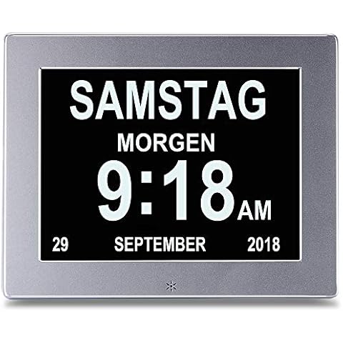 8 Zoll Digital Wecker, Digitaler Kalender Tag Uhr Für, Demenz, sehschwachen Gelesen Werden, Kinder, Senioren, Sehschwache und Alzheimer Patienten - Großer Schrift Elektronischer Kalender Tag Uhr Cover