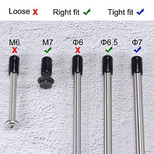 PATIKIL 6,5 Mm Interno Dia Gomma Tubo Estremità