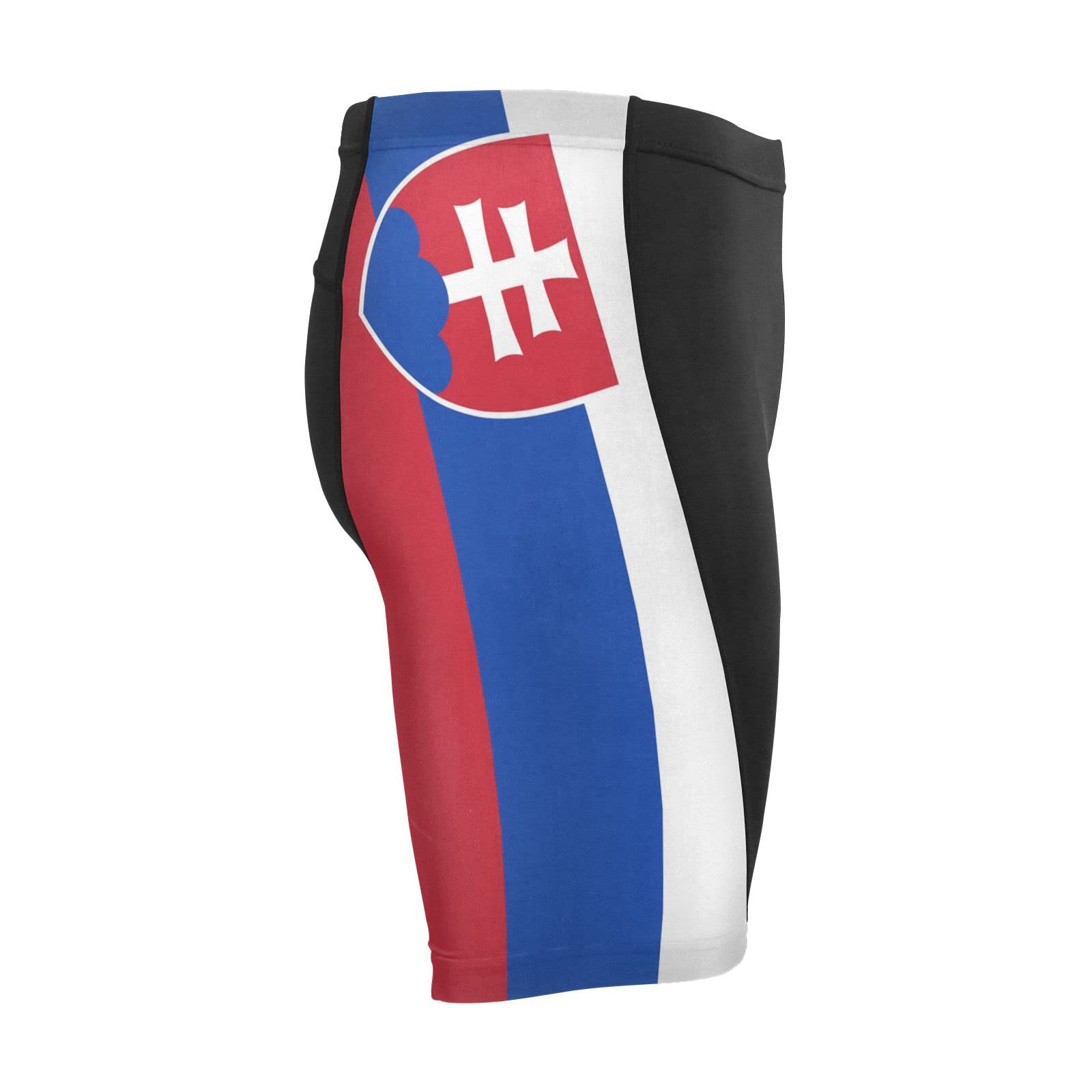 Slovakia Flag Men's Bike Shorts Padded Cycling Bicycle Biking Shorts Tight Multicolor