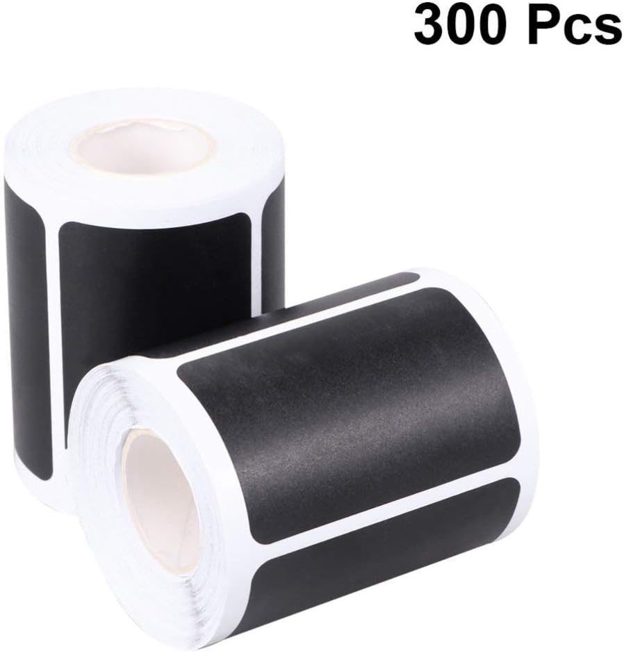 Toyvian 300pcs Chalkboard Label Stickers Reusable Blank