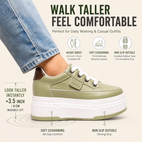 Image of Platform Sneakers for Women Chunky Casual Lace Up Comfort Shoes