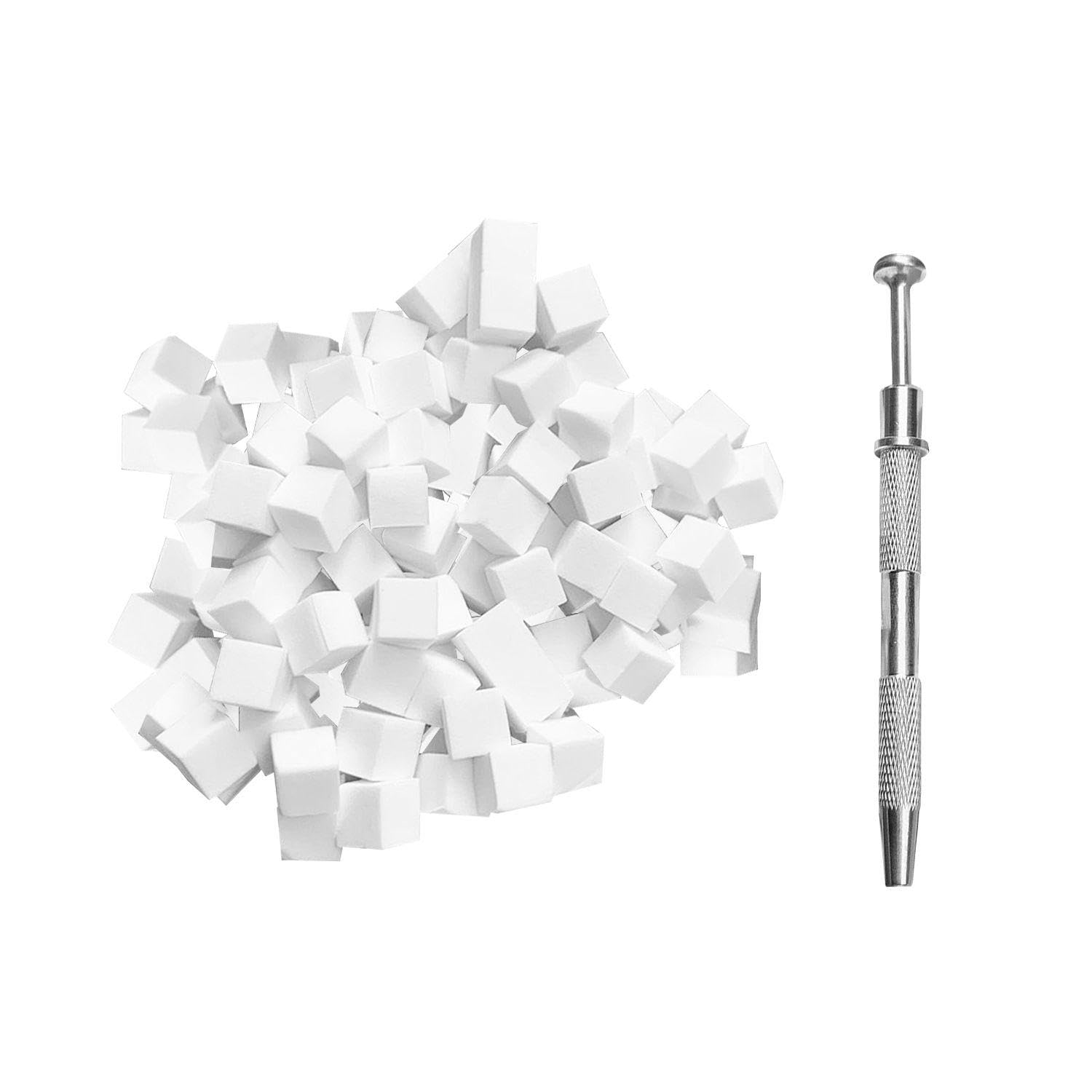 200 Cubes De Tofu De Manucure, 1 Stylo À Gratter, Outils De Manucure, Éponge De Manucure, Éponge