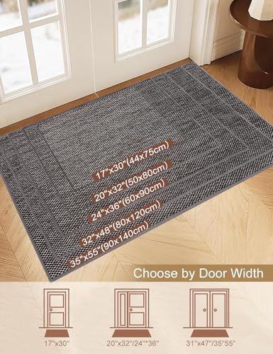 Indoor Door Mat 17"x30", Reusable Non-Slip Self-Adhesive Backing - image 8