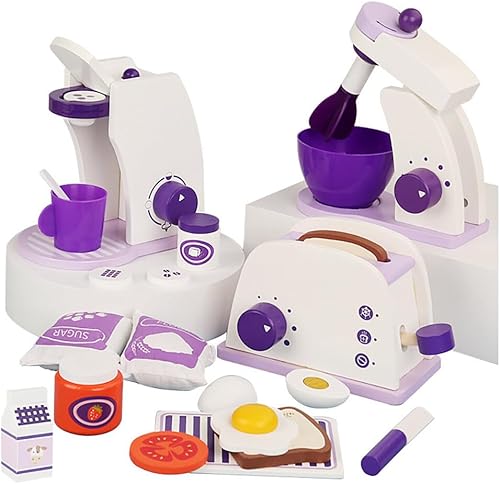 Miniatura 9 de Surakey Juguetes de cocina, juego de simulación, juego de rol, juego de rol, juguete de casa de muñecas de madera para niños, entretenimiento