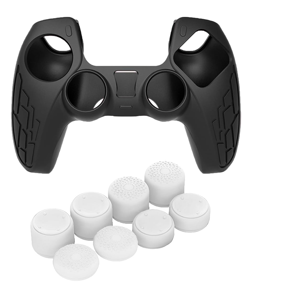 OIVO INDIA Black Controller Silicone Cover PS5 Controller Skin Anti Slip Protective Case Sleeve for Playstation 5 DualSense Controller with 8pcs White Thumb Grips (B0CSNYJQW7) Amazon Price History, Amazon Price Tracker