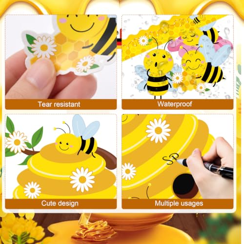 Image of Bee Bulletin Board Decorations Set Bumble Bee Classroom Decoration Sunflower Hive Cutouts Cutouts for Spring Summer Office Classroom Home Wall Decor
