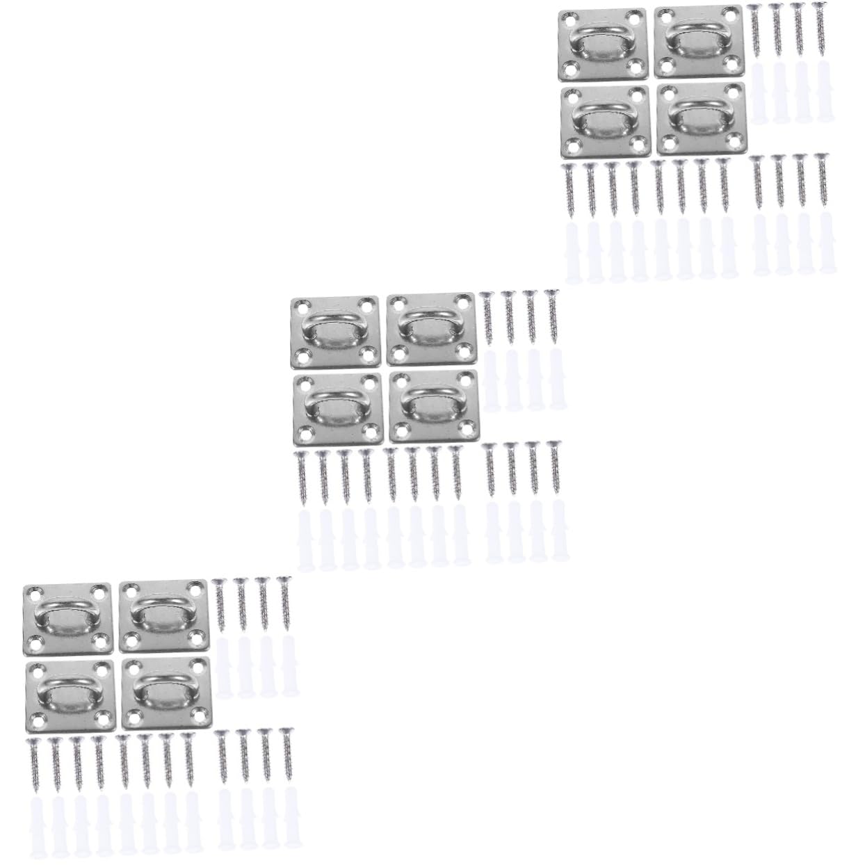 Alipis 3 Ensembles Anneau En Acier Inoxydable Crochets Pendaison Crochet De Plafond Robuste Devoir Crochet De Fixation Pour Hamac Acier Inoxydable. Silver 4 Pièces * 3