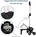 Amythe Faltbarer Trolley für Rucksack, Aluminium Schultasche Handwagen Schulrucksack Reisegepäck Trolley für Kinder Teenager, 6 Räder