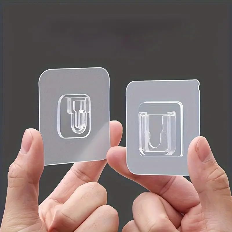 10 ganchos adhesivos transparentes por 0,73€