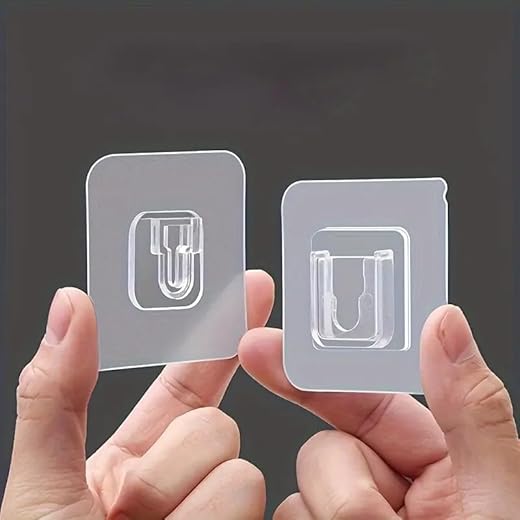 10pcs Ultra Strong Adhesive Transparent Wall Hooks with Easy Install Suction Cups for Kitchen & Bathroom Storage, Heavy Duty Hanging Solution for Towels, Bags, and More
