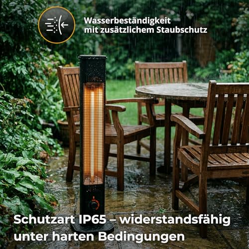 Infrarot Heizstrahler 2000W 8 Stufen, 2-in-1 Infrarot Wandmontage Standgerät, IP65, Fernbedienung, Timer, Elektroheizung, Infrarotheizung TOR, Heizstrahler Terrasse & Innenraum, Outdoor
